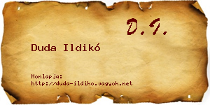 Duda Ildikó névjegykártya