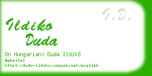 ildiko duda business card